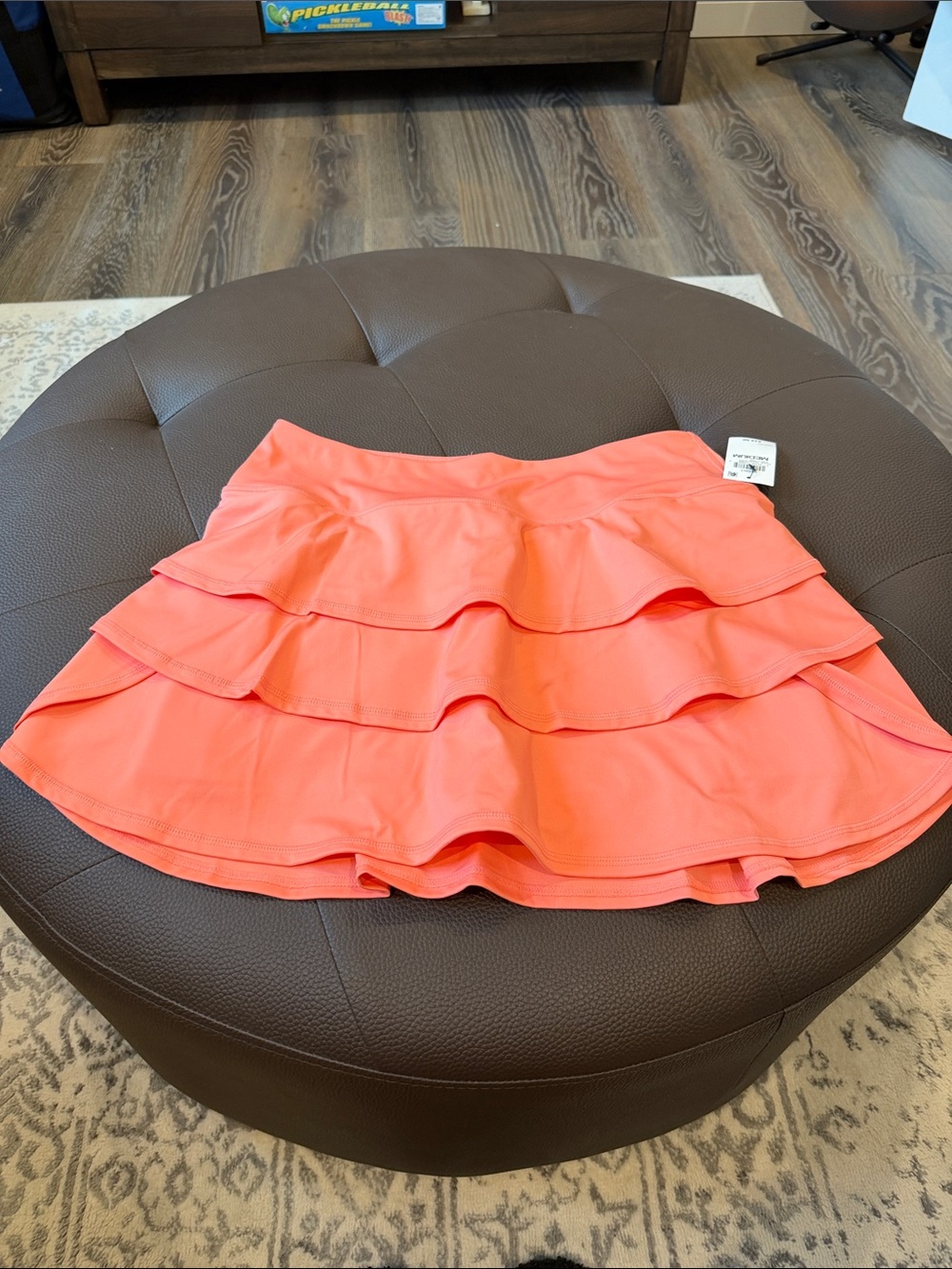 Ideology Coral Tiered Ruffle Skort